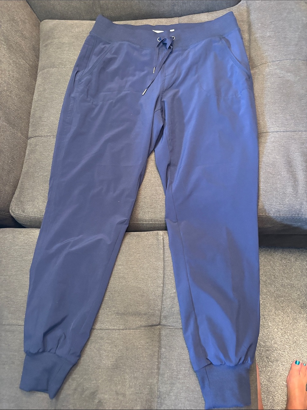 Athleta Navy lined Drawstring Jogger Pants
